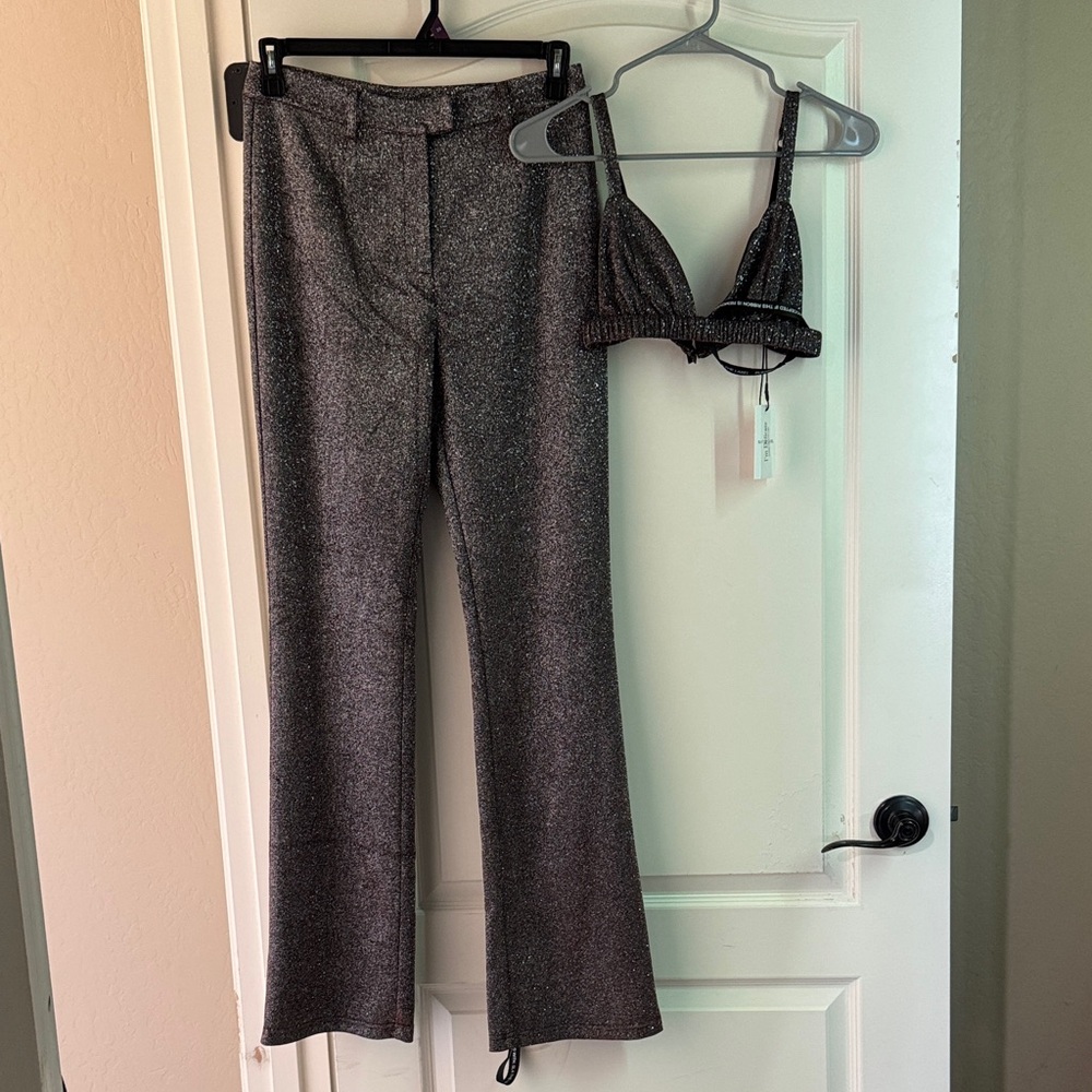SLA The Label Copper Astrid Bralette and Copper Santorini Trousers